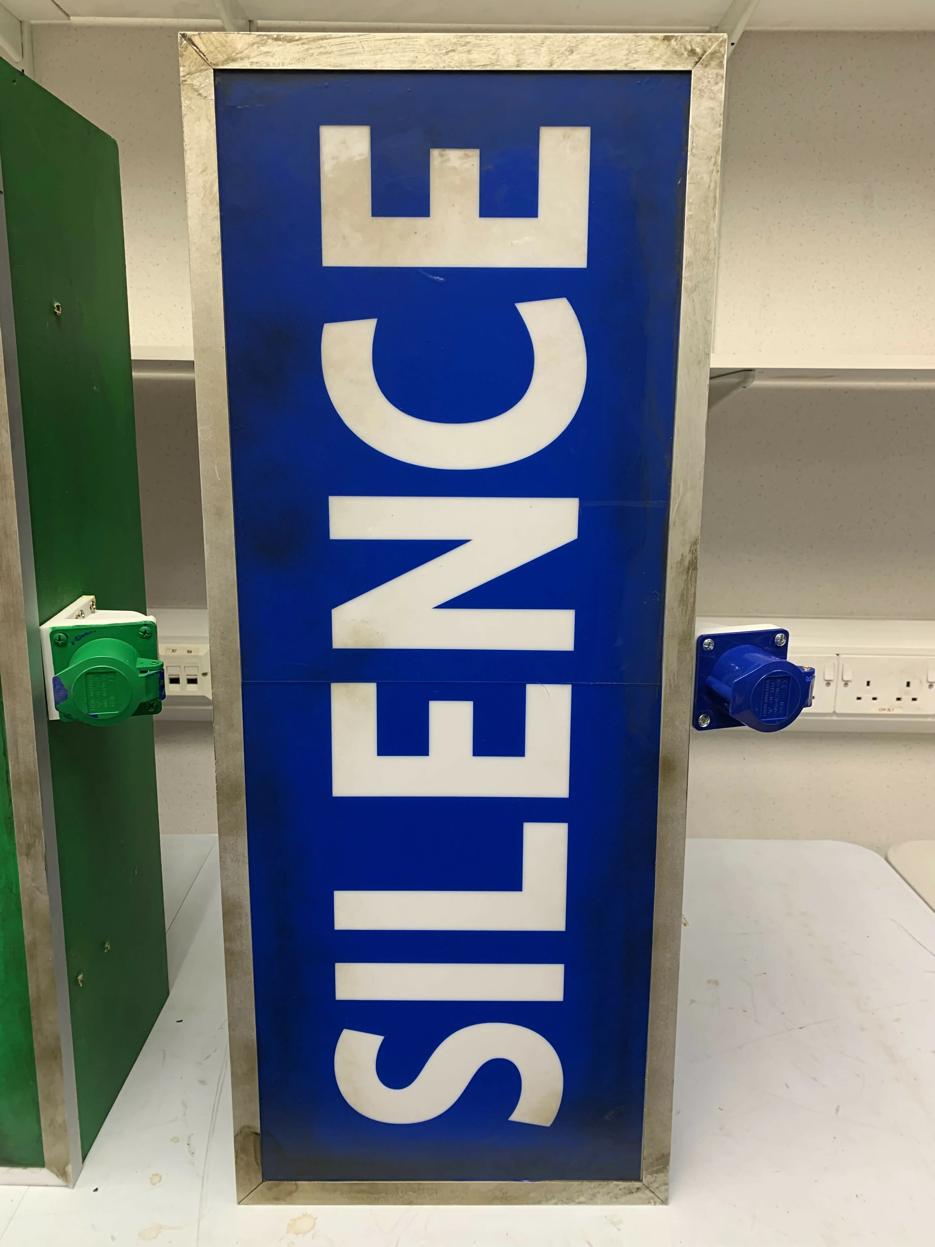 3 ON AIR, LIVE & SILENCE Large Light Box Signs | Set Dressing Props - Image 2