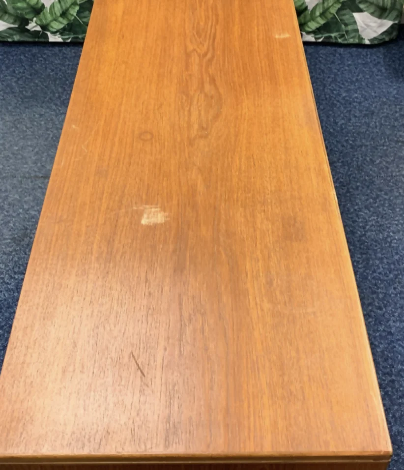 Alfred Cox antique mid-century double-sided walnut desk with 6 drawers - Image 4