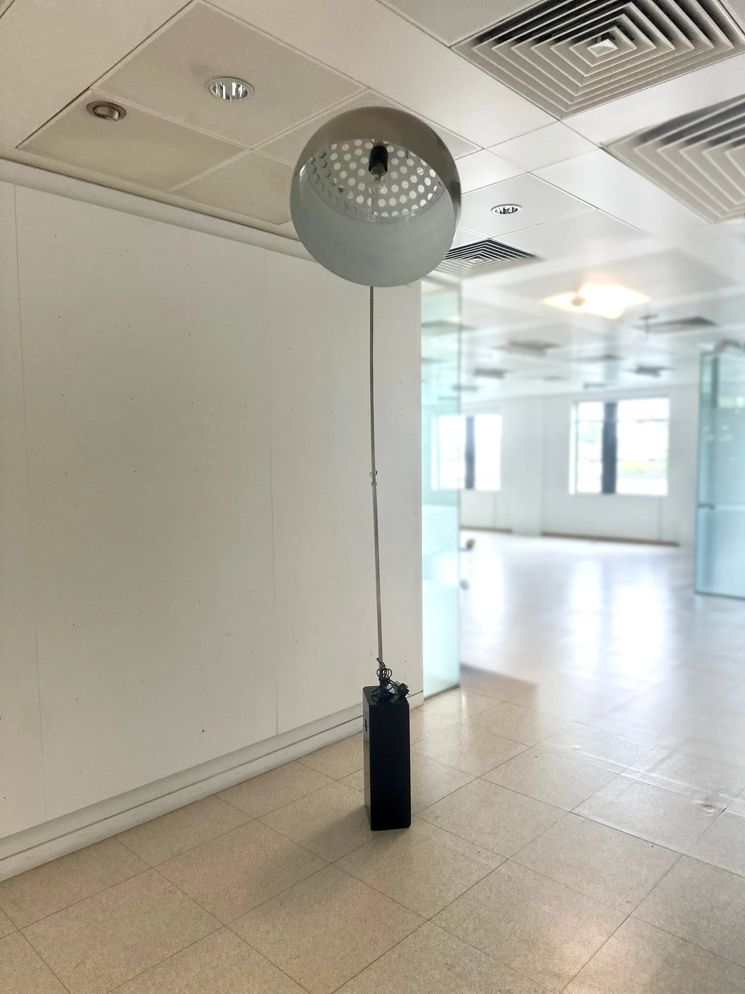 Flos Arco Led Lamp, Black Marble Base, Stainless Steel Stem Adjustable Reflector - Image 2