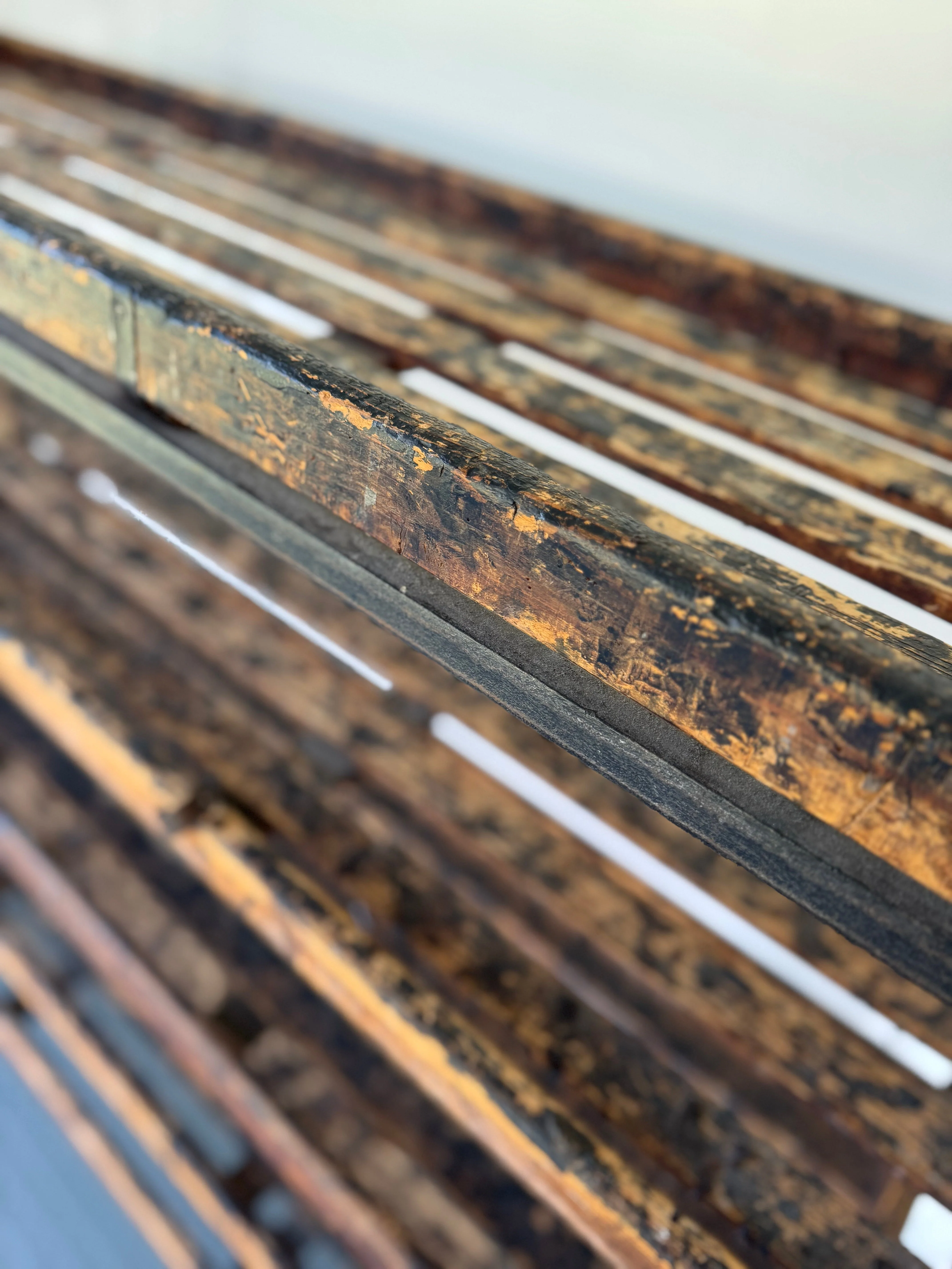 Industrial vintage wooden shoe racks (3) - Image 3