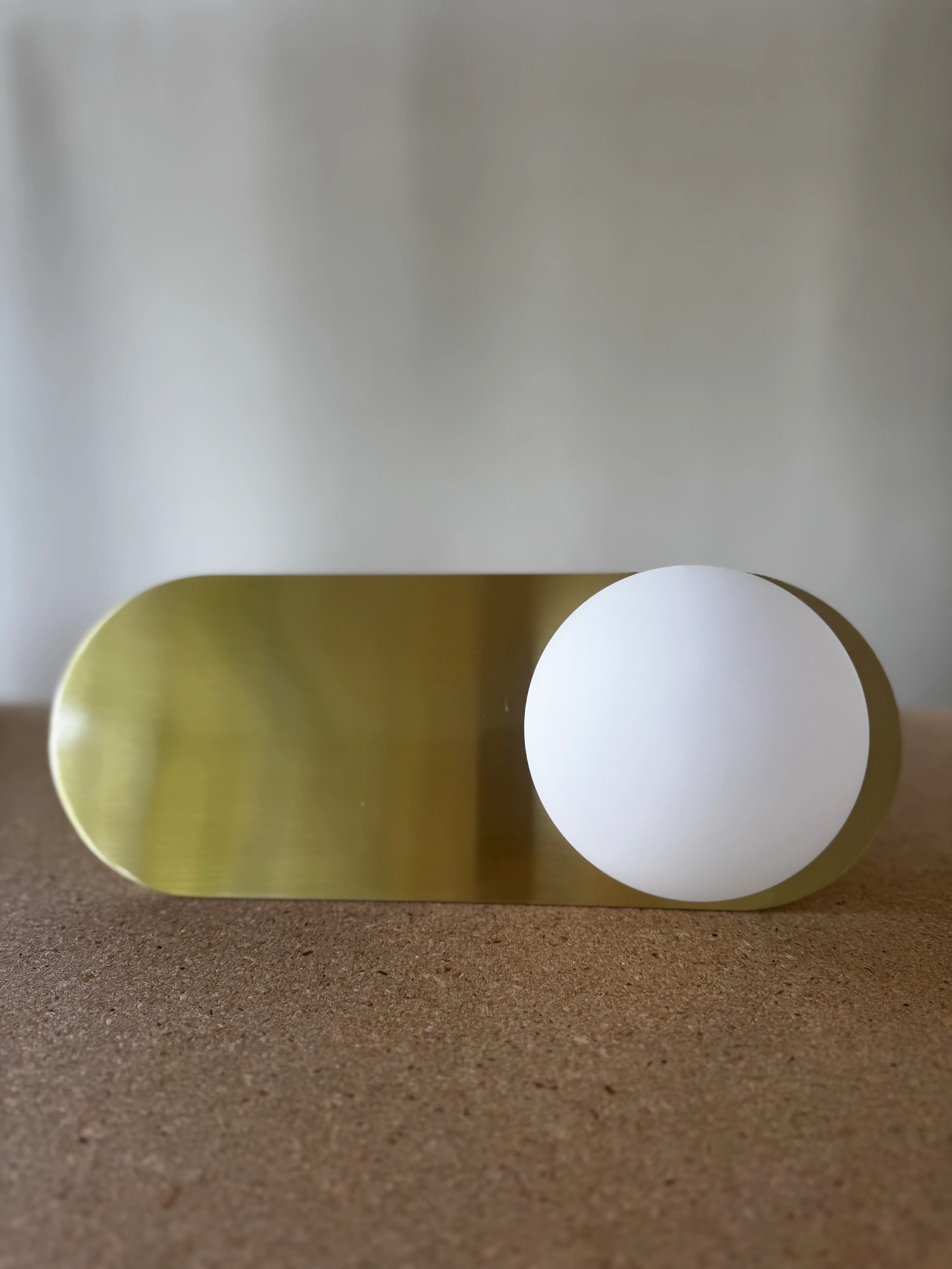 Maytoni Bao Wall Lamp - Gold Metal & White Glass