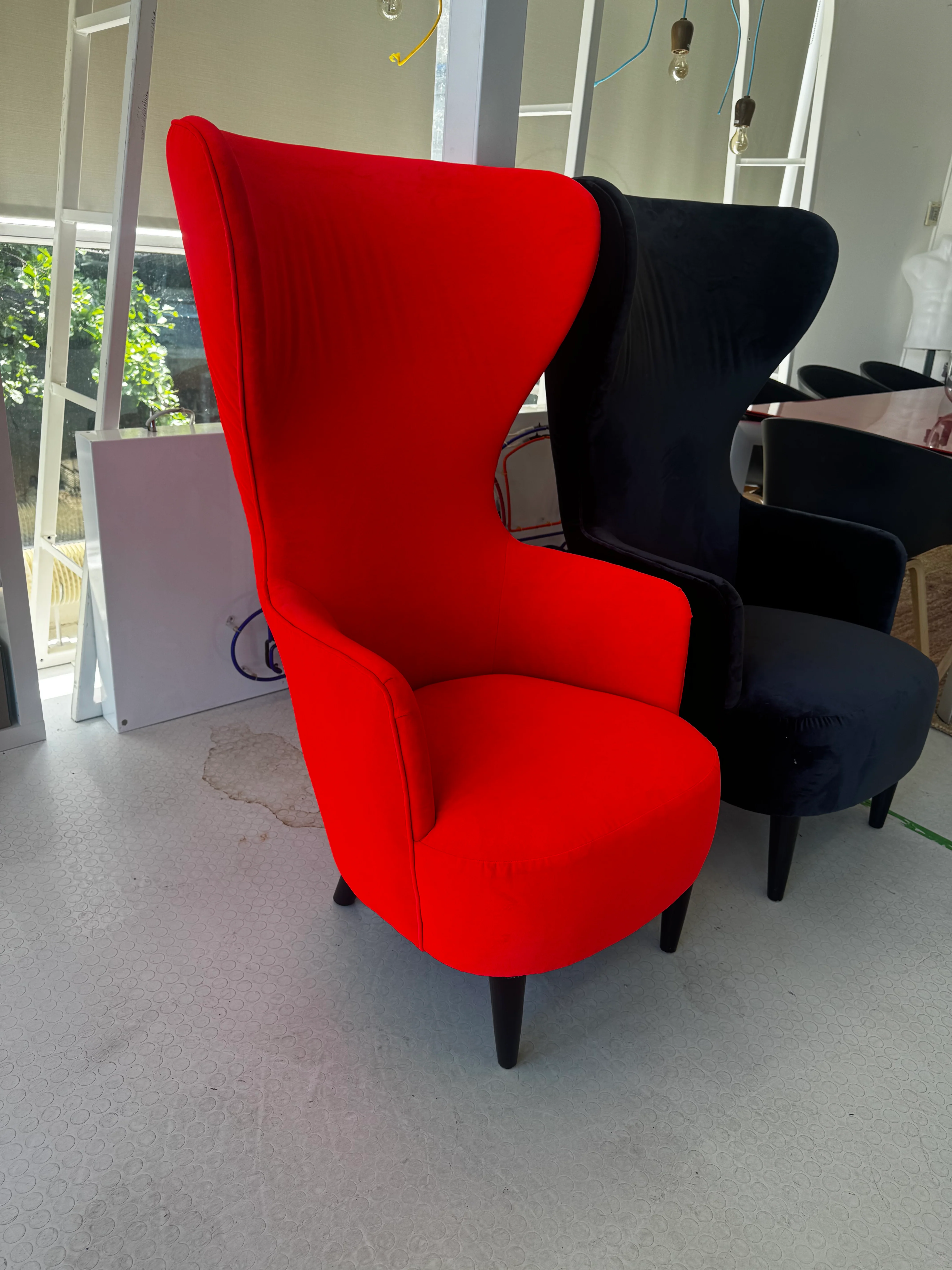 Tom Dixon Wingback Chair - Hot Red - Image 3