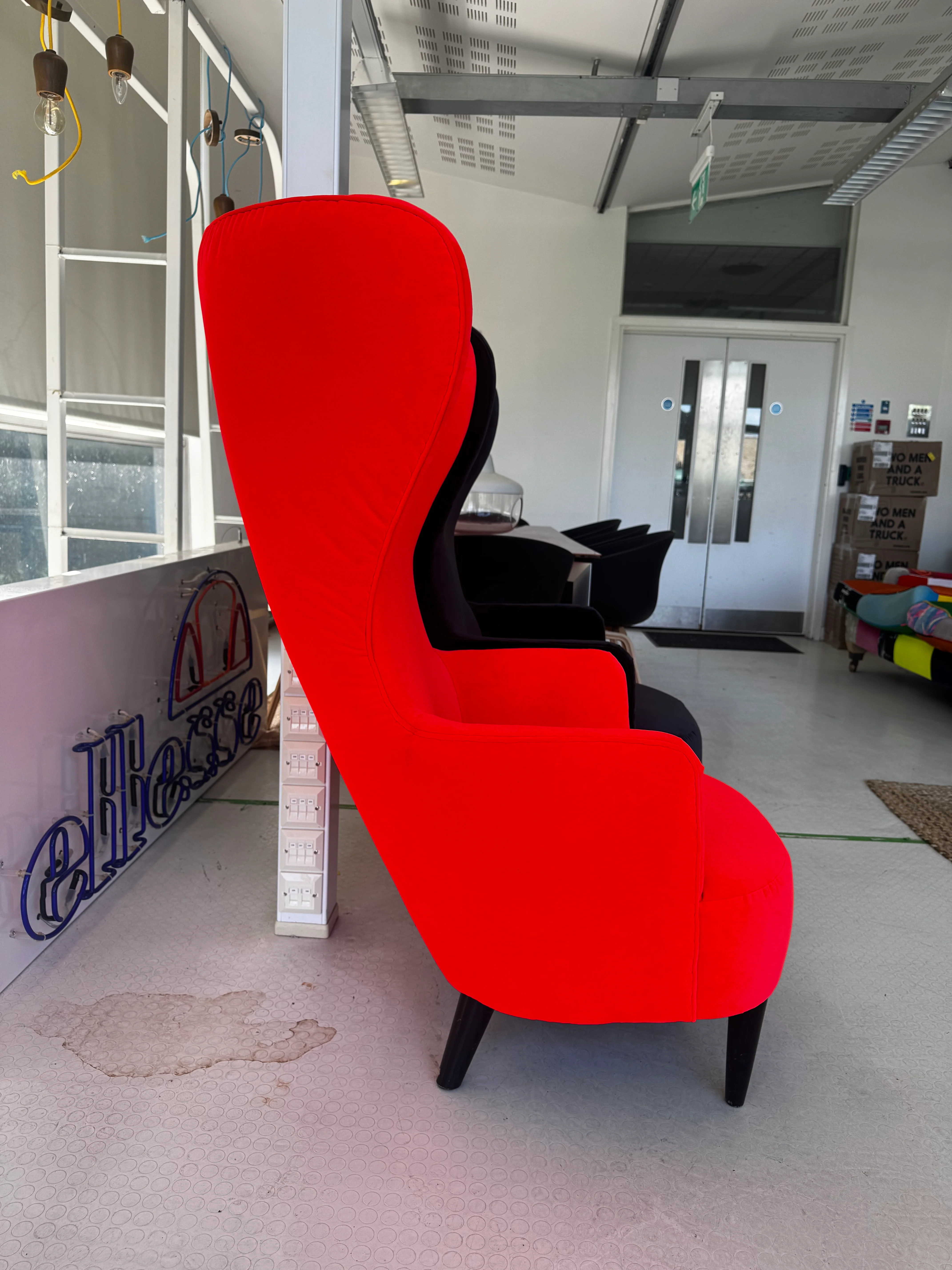 Tom Dixon Wingback Chair - Hot Red - Image 4