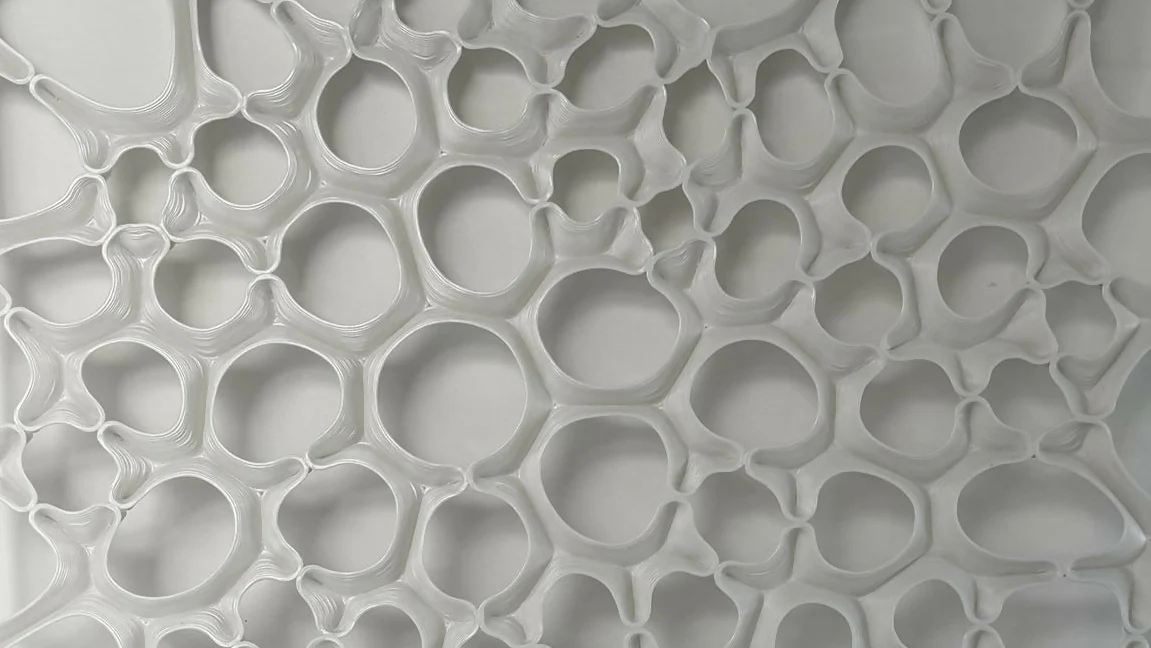 Voronoi Wave Wall Art - Made from Sugarbeet